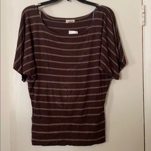 Brown stripe blouse